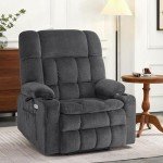 Large Dual Motor Massage Recliner for Elderly