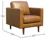 Cozy Modern Leather Massage Chair in Caramel