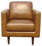 Cozy Modern Leather Massage Chair in Caramel