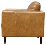 Cozy Modern Leather Massage Chair in Caramel