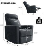 3D Kneading Massage Lift Recliner Chair - Blue