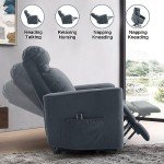3D Kneading Massage Lift Recliner Chair - Blue