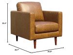 Cozy Modern Leather Massage Chair in Caramel