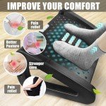 Adjustable Ergonomic Footrest with Massage Surface