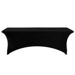 FORLIFE 8ft Spandex Fitted Table Cover - Black