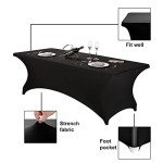 FORLIFE 8ft Spandex Fitted Table Cover - Black