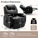Korser 360° Swivel Recliner with Massage & Heat