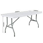 FORLIFE 8ft Spandex Fitted Table Cover - Black