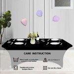 Stretch Black Table Covers for Events - 2 Pack