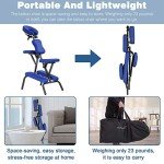 Portable Height Adjustable Massage Chair with Carry Case