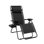 Adjustable Zero Gravity Reclining Lounge Chair, Black