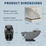 HealthRelife 3D Full Body Massage Chair - Black