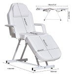 Paddie Adjustable 3-Section Massage Chair, White