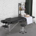 Portable Folding Massage Table with Rolling Stool