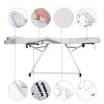 Paddie Adjustable 3-Section Massage Chair, White