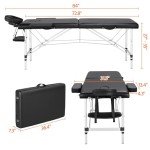 Portable Folding Massage Table with Rolling Stool