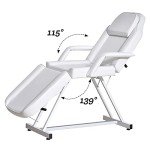 Paddie Adjustable 3-Section Massage Chair, White