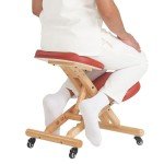 Ergonomic Wooden Foldable Kneeling Chair - Cinnamon