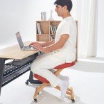 Ergonomic Wooden Foldable Kneeling Chair - Cinnamon
