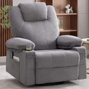 Oversized Rocker Recliner with Heat and Massage