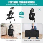 Portable Foldable Massage Chair for Spa & Tattoo