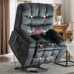 CANMOV Large Power Lift Recliner with Massage Heat