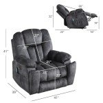 CANMOV Power Lift Recliner Chair with Massage & Heat