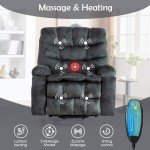 CANMOV Large Power Lift Recliner with Massage Heat