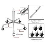 Kaleurrier Adjustable Swivel Saddle Stool - Black