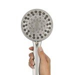 Brushed Nickel Dual Shower Head with Massage Spray