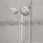 Brushed Nickel Dual Shower Head with Massage Spray