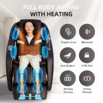 iBooMas Full Body Massage Chair with Heat & Stretch