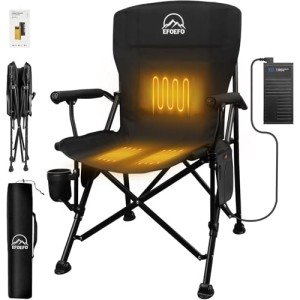 Heated Massage Camping Chair with Battery Pack