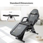 Jaxilyn Adjustable Facial Tattoo Massage Chair & Stool