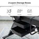 Jaxilyn Adjustable Facial Tattoo Massage Chair & Stool