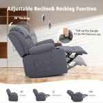 Rocker Swivel Recliner Chair with Massage & Heat