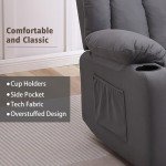 Rocker Swivel Recliner Chair with Massage & Heat