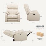 FLEXISPOT Leather Zero Gravity Massage Recliner Chair