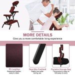 Portable Height Adjustable Massage Spa Chair - Burgundy