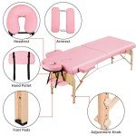 Yaheetech 28" Portable Massage Table with Stool