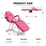 Paddie 3-Section Adjustable Massage Bed - Peach Pink