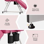 Paddie 3-Section Adjustable Massage Bed - Peach Pink