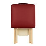 Lightweight Folding Wooden Massage Stool - Burgundy