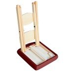 Lightweight Folding Wooden Massage Stool - Burgundy