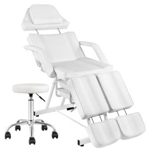 Foldable Facial Massage Chair with Hydraulic Stool