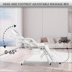 Foldable Facial Massage Chair with Hydraulic Stool