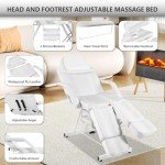 Foldable Facial Massage Chair with Hydraulic Stool