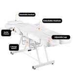 Foldable Facial Massage Chair with Hydraulic Stool