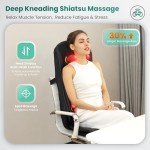 Snailax Shiatsu Neck and Back Massager Pad