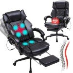 Ergonomic Massage Office Chair with Foot Rest